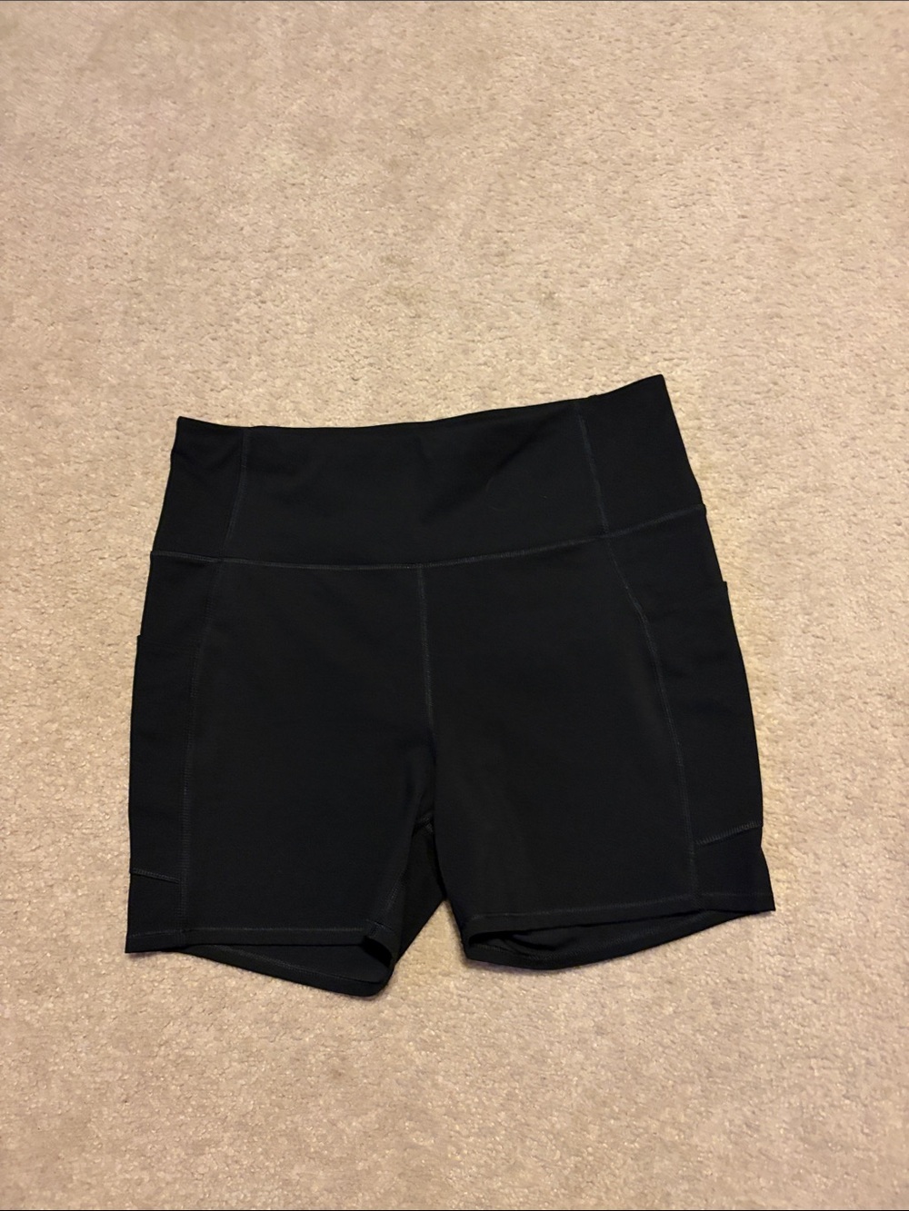 MTA Sport Black High-Rise Bike Shorts
